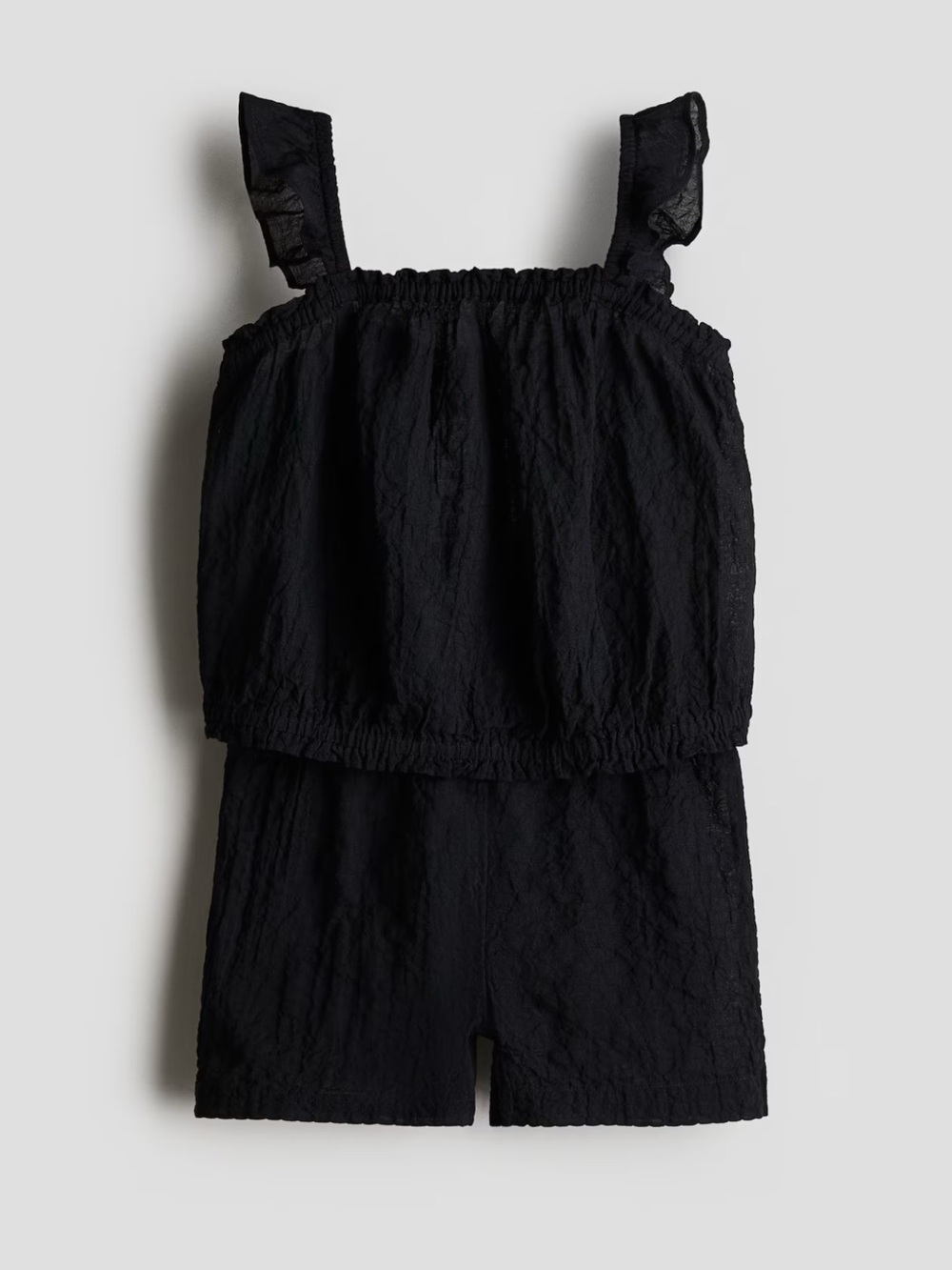 H&M Black Textured Camisole Tank Top